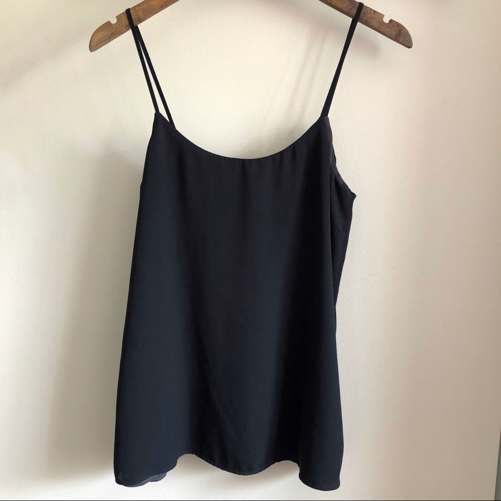Reversible Black/Charcoal Grey Tank Spaghetti Straps